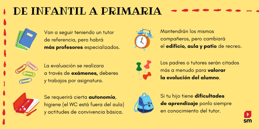 Diferencias principales entre Infantil y Primaria